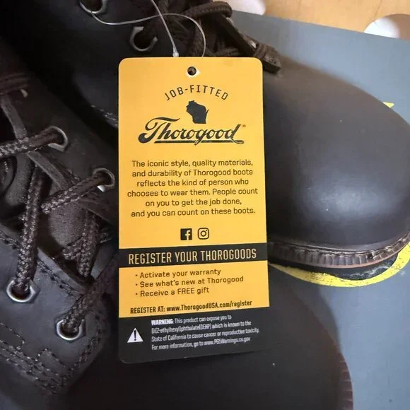 New Thorogood Leather Sport Hiker Steel Toe Work Boots Mens 8.5 Women 10.5 - Picture 2 of 11